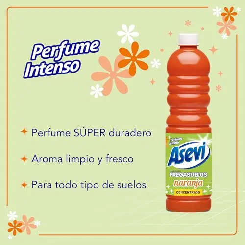 Asevi ▫️ Líquido de Limpeza para Pisos Perfumado a Laranja 12x1L pH Neutro Para Todos os Tipos de Pisos 5
