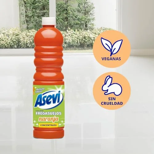 Asevi ▫️ Líquido de Limpeza para Pisos Perfumado a Laranja 12x1L pH Neutro Para Todos os Tipos de Pisos 6