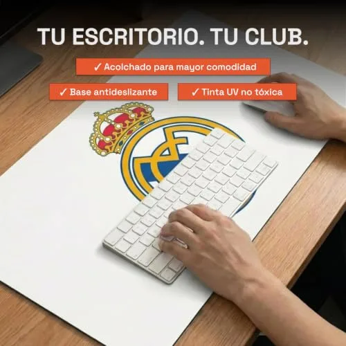 fan decor ▫️ Tapete de secretária do Real Madrid XXL 43 x 90 cm - Oficial 6