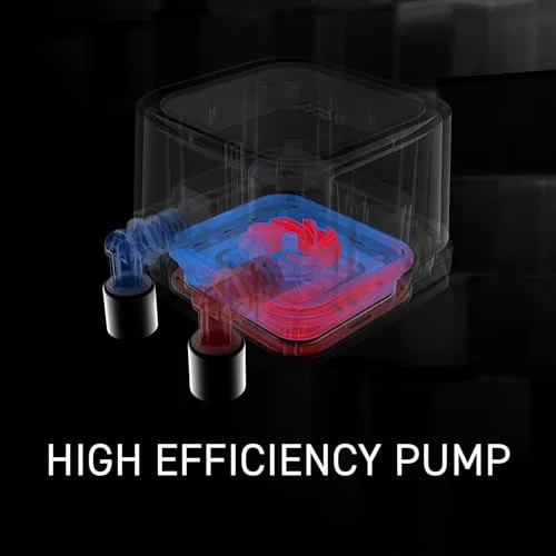 MSI ▫️ MAG Coreliquid A13 240 - AIO ARGB - Sistema de refrigeração líquida para CPU - Radiador de 390 mm - Compatível com LGA 1851 - Três ventoinhas ARGB PWM de 120 mm, cor preta 3