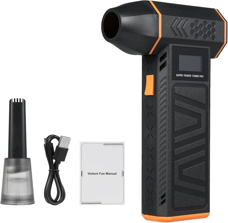 Mulcort ▫️ Soprador de ar comprimido, 110 000 rpm, ecrã LCD, indicador de velocidade do vento e 3 níveis de potência, carregamento rápido de 30 W, para limpar teclados de computador, portáteis, assentos de