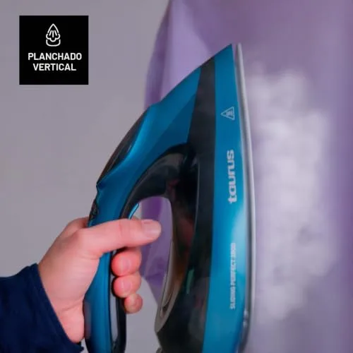 Taurus ▫️ Sliding Perfect 2800 - Centro de engomagem | Potência de 2800 W | Pressão de 5,5 bar | Ecrã digital | Cerâmica | Super vapor de 400 g/min | Modo ECO | Engomagem vertical | Azul 4