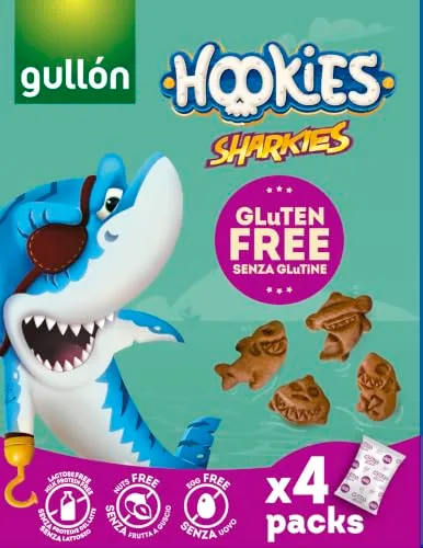 Gullón ▫️ Bolachas sem glúten Hookies Mini Sharkies 160 g (4 x 40 g) 3