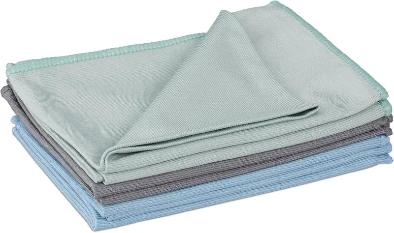 Relaxdays ▫️ 6 panos de microfibra, 40x60 cm, panos absorventes multiusos, laváveis, cozinha, casa de banho, carro, multicolor, multicolor