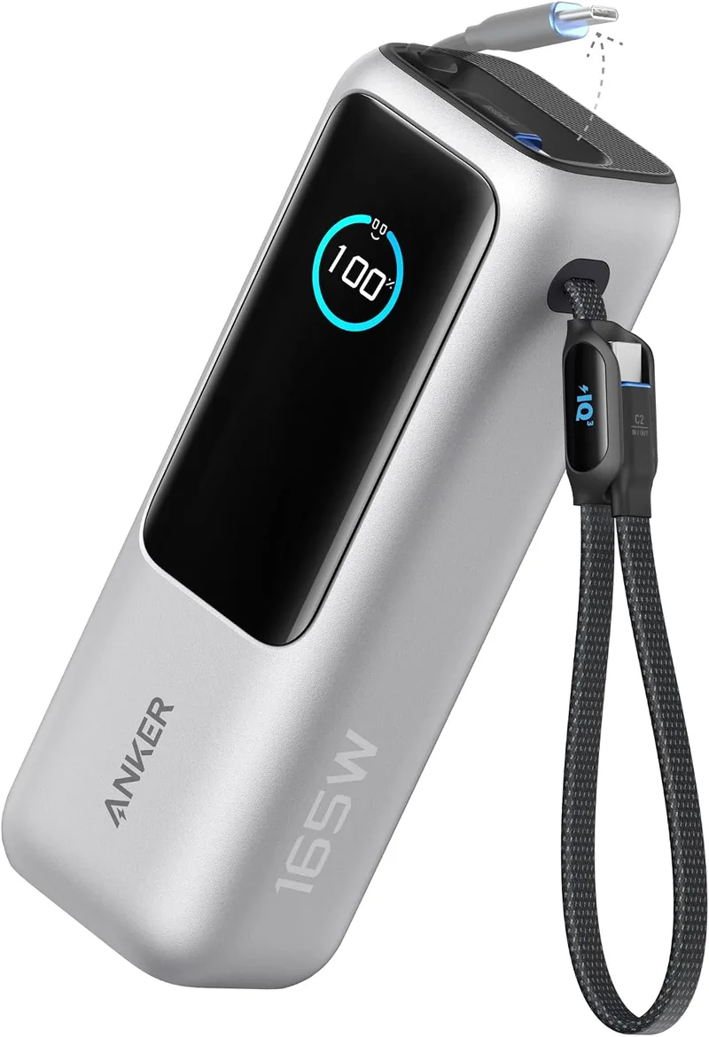 Anker ▫️ Power Bank Zolo de 25 000 mAh e 165 W com três portas USB-C
