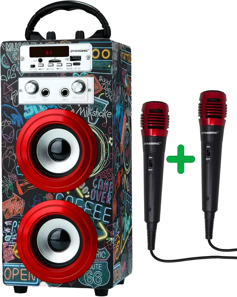 DYNASONIC ▫️ (3.ª geração) Karaoke com microfone, Presentes originais para meninos e meninas, Brinquedos para meninas (025-21)