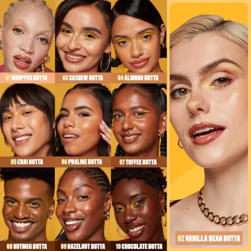 NYX PROFESSIONAL MAKEUP ▫️ Base de Maquilhagem Iluminadora Buttermelt Glaze, Acabamento Natural e 12 horas de duração, com FPS 30, para todos os tipos de pele, Tom: 02 Vanilla Bean Butta 6