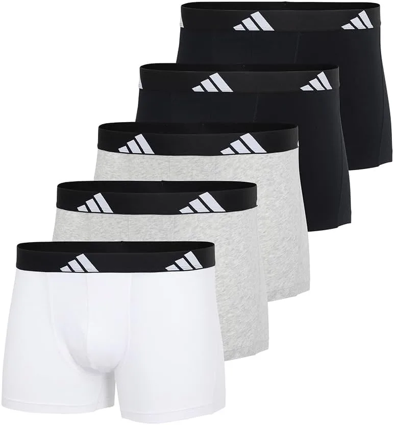 adidas ▫️ Trunk (5 unidades) - Active Flex Cotton - Roupa interior confortável