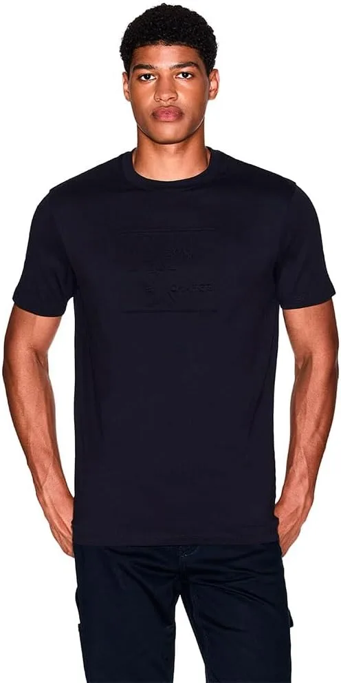Armani Exchange ▫️ Camiseta de manga curta com logótipo tom sobre tom e gola redonda para homem