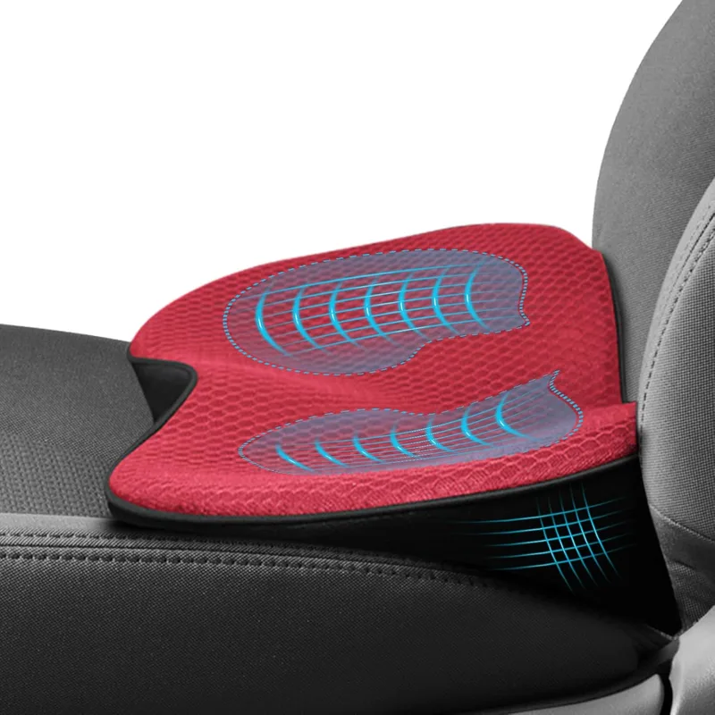 WODHMIEY ▫️ Almofada de espuma viscoelástica para assento de automóvel, almofada ortopédica ergonómica para assento de condutor, antiderrapante e respirável para viagens e escritório