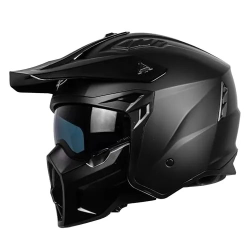 one ▫️ by Camamoto | Capacete para scooter e moto, Track Jet, Preto Mate, Integral com queixo removível, Homologado ECE R22-06, Tamanho M (57-58 cm) 3