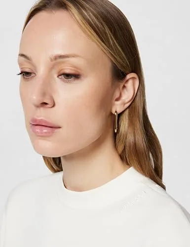Armani Exchange ▫️ Camisola de manga comprida para mulher, com logótipo em letras, corte descontraído, cor branca, M, ISO, M 4