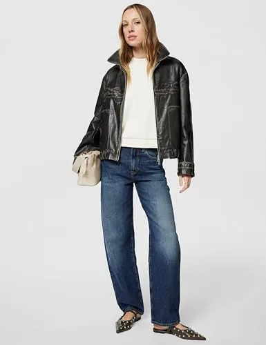 Armani Exchange ▫️ Camisola de manga comprida para mulher, com logótipo em letras, corte descontraído, cor branca, M, ISO, M 6