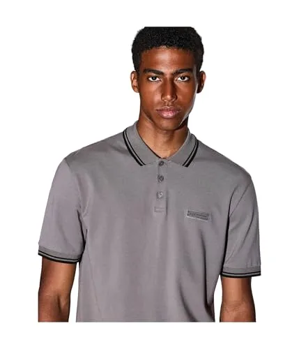 Armani Exchange ▫️ Polo de manga curta com logótipo lateral e gola com três botões para homem 3