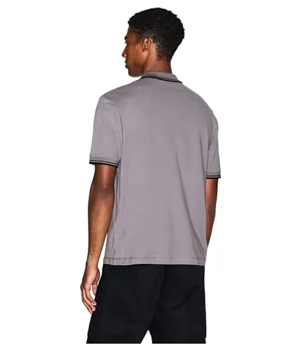 Armani Exchange ▫️ Polo de manga curta com logótipo lateral e gola com três botões para homem 4