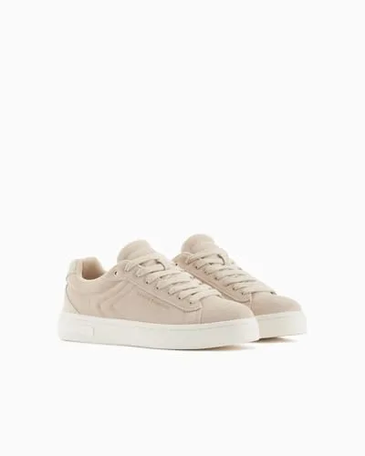 Armani Exchange ▫️ London, Couro Genuíno, Logótipo Dourado, Ténis para Mulher 2