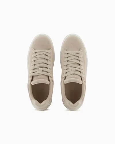 Armani Exchange ▫️ London, Couro Genuíno, Logótipo Dourado, Ténis para Mulher 5