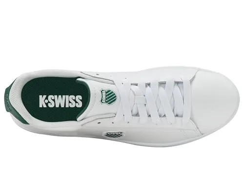 K-Swiss ▫️ Ténis Court Shield II para homem, cor branca, tamanho 39 EU, branco, 39 EU 7