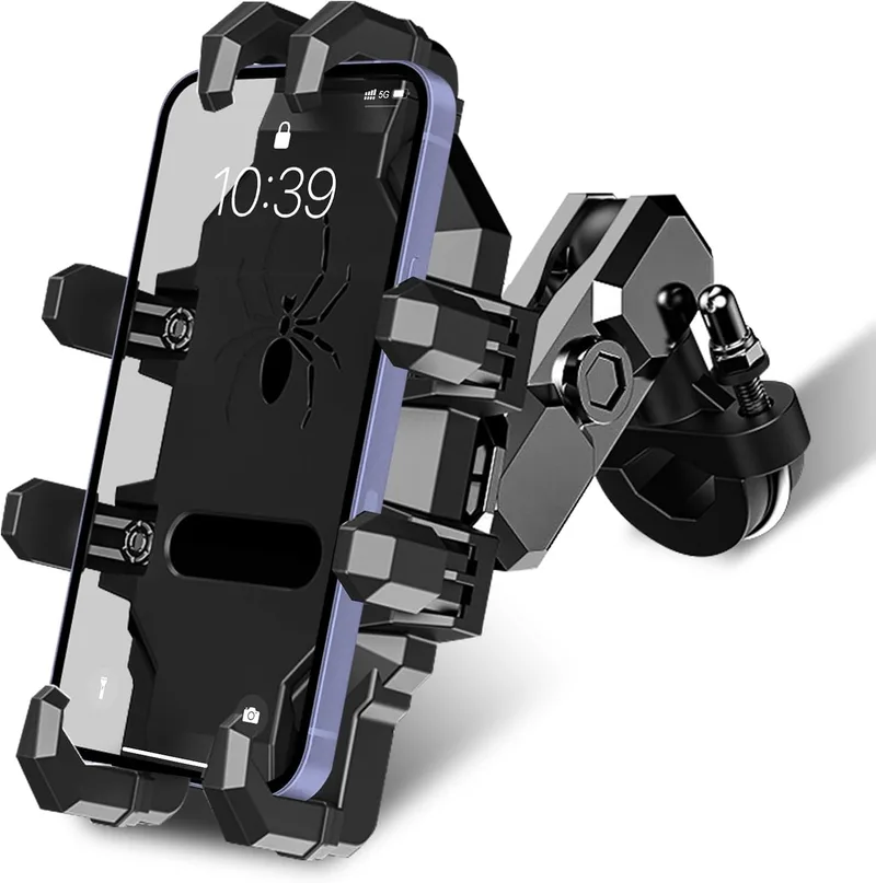 WODHMIEY ▫️ Suporte anti-vibração para telemóvel, bloqueio seguro, rotação de 720°, compatível com telemóveis de 4,7 a 7,2 polegadas, ideal para motociclos, bicicletas, scooters e trotinetas