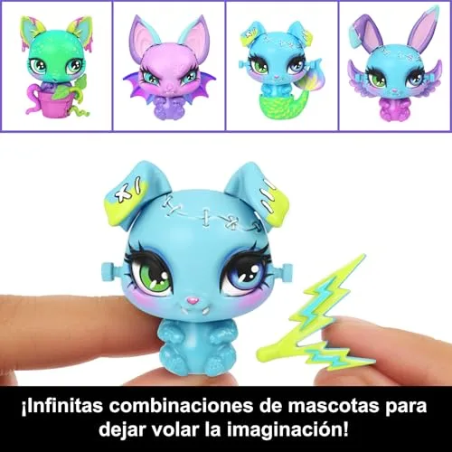 Monster High ▫️ Conjunto de brinquedos Make-A-Monster Pet com a boneca Frankie Stein 3