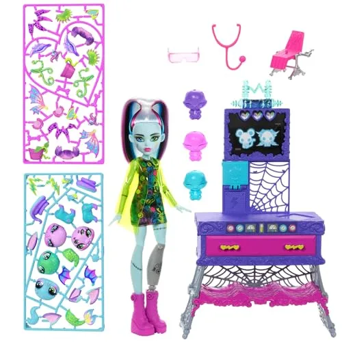 Monster High ▫️ Conjunto de brinquedos Make-A-Monster Pet com a boneca Frankie Stein 5