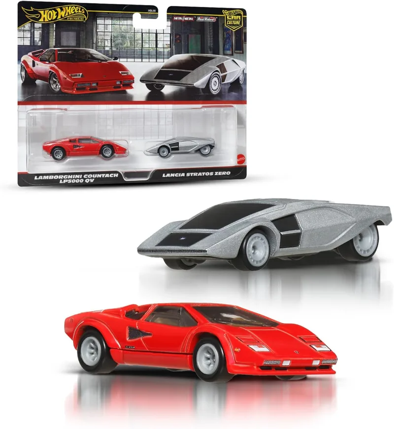 Hot Wheels ▫️ Premium Car Culture, pacote com dois veículos à escala 1:64, pares únicos, pneus Real Riders, chassis de metal/metal, brinquedo de coleção, JBL02