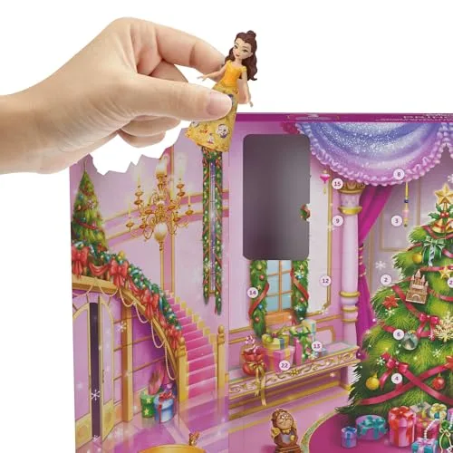Mattel ▫️ Calendário do Advento Disney Princess com bonecas Rapunzel e Tiana 3