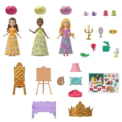 Mattel ▫️ Calendário do Advento Disney Princess com bonecas Rapunzel e Tiana 5