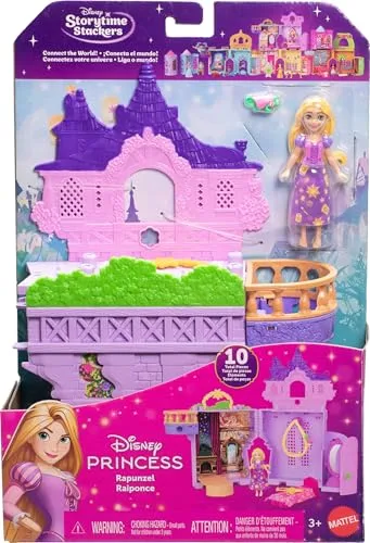 Mattel ▫️ Disney Princess Rapunzel Storytime Stackers Casa de Bonecas 6