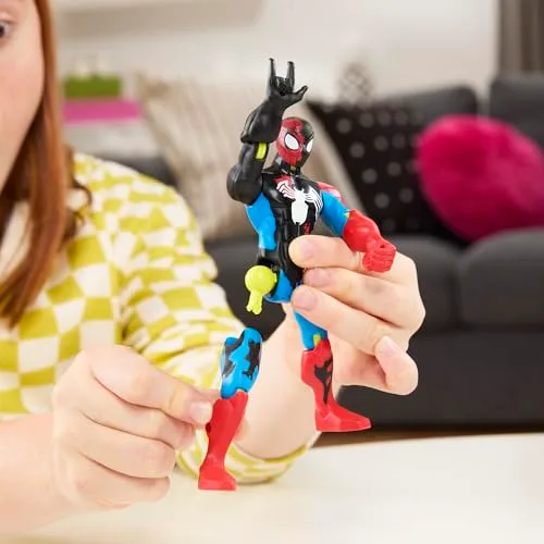 Spider-Man ▫️ Hasbro Marvel SPD MixMashers, Figuras de ação de super-heróis, Brinquedo personalizável, Diversão com os amigos, Ideia de presente para meninos e meninas a partir dos 4 anos 6