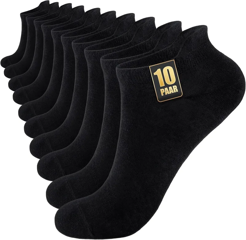 SockWaddles ▫️ 10/20 pares de meias curtas para homem e mulher, meias curtas de verão finas e respiráveis em algodão, unissexo, ideais para desporto, corrida, trabalho e uso diário