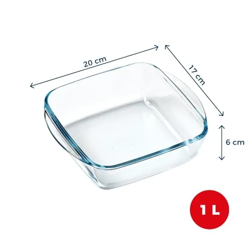 PYREX ▫️ ® Tabuleiro Quadrado de Vidro Prepware de Boro 20x17 cm - 1 l 3