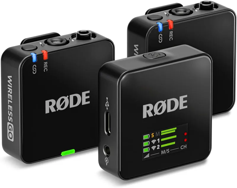 RØDE Wireless GO (Gen 3) - Microfone sem fios compacto - Áudio cristalino, gravação de ponto flutuante de 32 bits, controlo automático de nível, para telemóveis, câmaras e computadores
