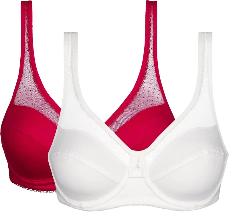 Dim ▫️ Conjunto de 2 sutiãs de grande capacidade com aros «Generous Cotton Bio» para mulher