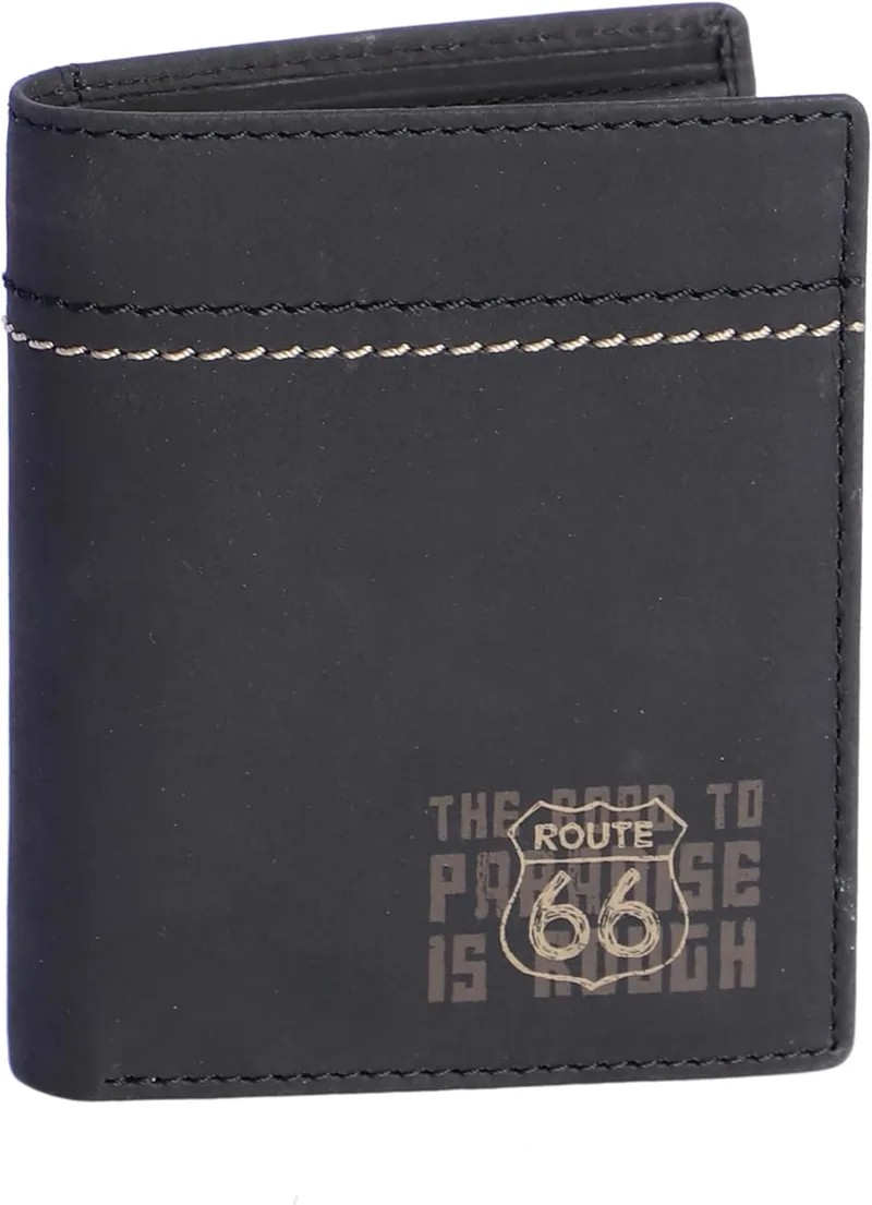 ROUTE 66 ▫️ Carteiras para homem - Carteira para homem com porta-moedas - Carteira porta-cartões para homem - Carteira em pele para homem com RFID - Carteira em pele para homem, Miguel