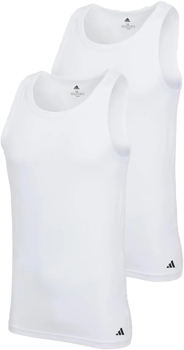 adidas ▫️ T-shirt de alças para homem (pack de 2) - colete para homem (tamanho S - 3XL) - camisola de alças confortável para homem