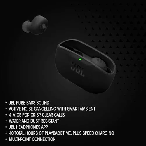 JBL ▫️ Vibe Buds 2 - Auscultadores com cancelamento de ruído, cor branca 5