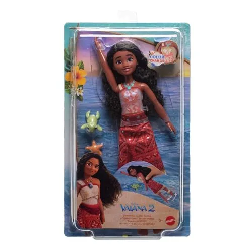 Mattel ▫️ Disney Moana 2 Boneca Tautai Nadadora e acessórios 6