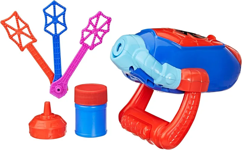 Hasbro ▫️ Marvel Spidey e os Seus Incríveis Amigos, Teias de Água, Lança Bolhas, Brinquedo Eletrónico para Brincar, Teias de Água, Teias de Água, Lança Bolhas, Teias de Água, Teias de Água, Teias de Água, Lança Bolhas