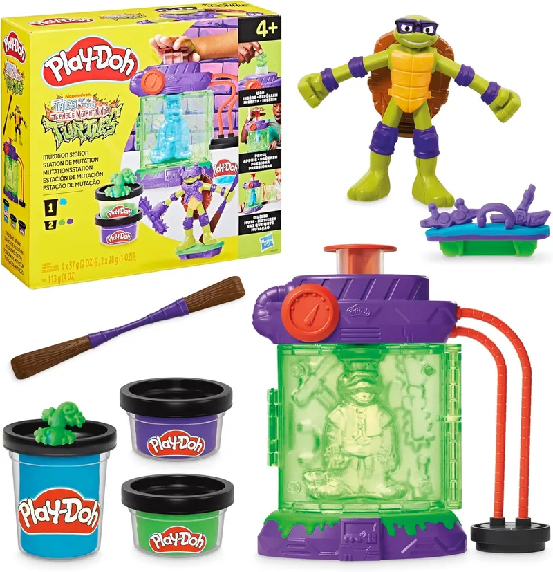 Play-Doh ▫️ Tartarugas Ninja, Conjunto de Jogo «Estação de Mutação»