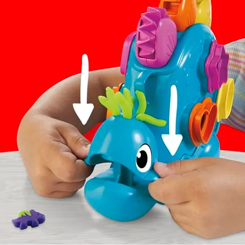 Play-Doh ▫️ Hasbro, Dinossauro, Formas e Cores, Brinquedos de Arte e Trabalhos Manuais, Materiais Artísticos para Crianças a partir dos 2 anos, 6 frascos, Plastilina colorida, Criatividade, Presente 5