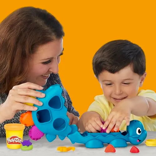 Play-Doh ▫️ Hasbro, Dinossauro, Formas e Cores, Brinquedos de Arte e Trabalhos Manuais, Materiais Artísticos para Crianças a partir dos 2 anos, 6 frascos, Plastilina colorida, Criatividade, Presente 7
