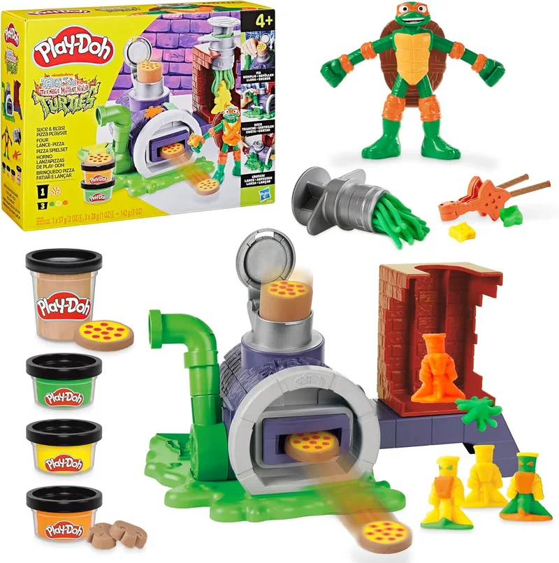 Play-Doh ▫️ Teenage Mutant Ninja Turtles, Conjunto de Jogo do Forno para Cozer Pizzas