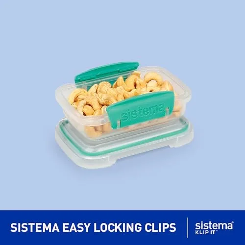 Sistema ▫️ KLIP - Recipientes herméticos para alimentos IT | Recipientes herméticos e empilháveis para refeições preparadas | Lancheiras escolares e recipientes pequenos | 18 unidades (9 recipientes e respetivas tampas) 3