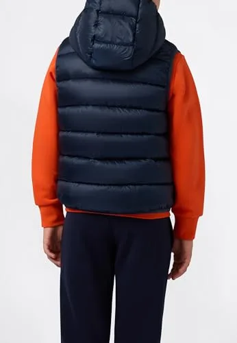 Champion ▫️ Legacy Outdoor (220341) - Colete acolchoado de nylon Cirè claro, 35 gr, com logótipo em letras pequenas e gola alta, para homem 4