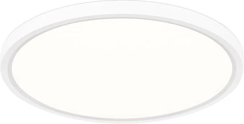 LuminexDesigns ▫️ Luminária de teto LED regulável de 24 W com comando – Luminária de teto com luz noturna de 2000 K, Temporizador, Design Redondo Ultrafino para Quarto, Sala, Cozinha, Quarto Infantil Ø30 cm | Luminária de teto redonda ultrafina de 30 cm com comando à distância e retroiluminação para
