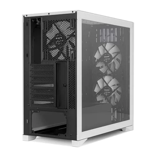 NOX XTREME PRODUCTS ▫️ Hummer Element - Semitorre ATX | M-ATX | ITX, painel frontal e superior com grelha, painel lateral em vidro temperado, 3 ventoinhas de 140 mm, espaço para 10 ventoinhas, USB-C e 3.0, cor branca 4
