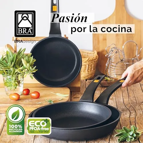BRA ▫️ Efficient | Conjunto de 2 frigideiras de 20-24 cm, em alumínio fundido com revestimento antiaderente 6
