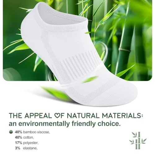 Cirorld ▫️ Meias desportivas para homem e mulher, de bambu, respiráveis, para correr, de algodão, 6 pares 2