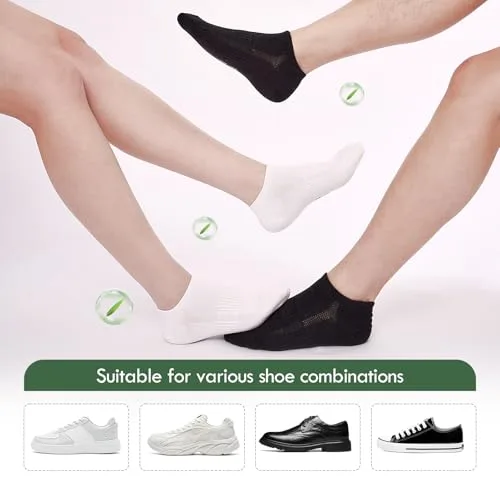 Cirorld ▫️ Meias desportivas para homem e mulher, de bambu, respiráveis, para correr, de algodão, 6 pares 5